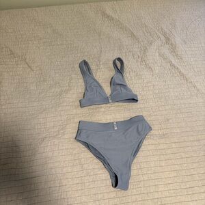 Top Shop high waisted Blue Bikini Set